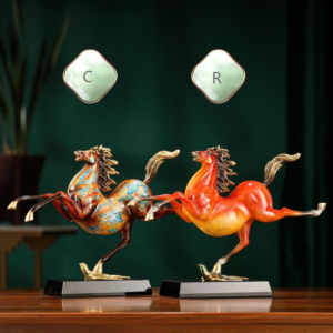 HORSE STEPPING ON A FLYING SWALLOW ORNAMENT