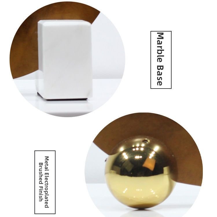 RUST-LIKE METAL ART ORNAMENT WITH MARBLE BASE - Image 7