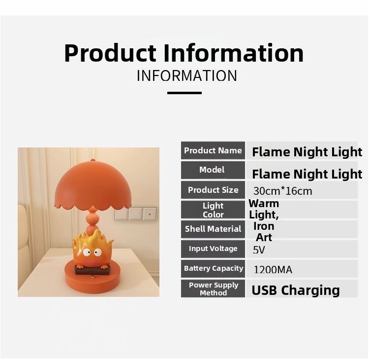 Flame-shaped Night Light: Warm & Artistic Ambiance - Image 7