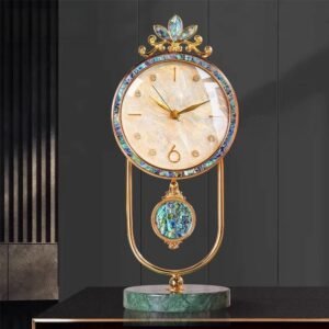 COMMON LUXUTY ART SHELL CLOCK