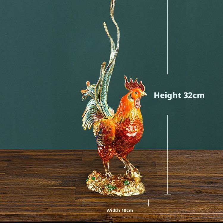 EXQUISITE ORNATE ROOSTER SCULPTURE - Image 7