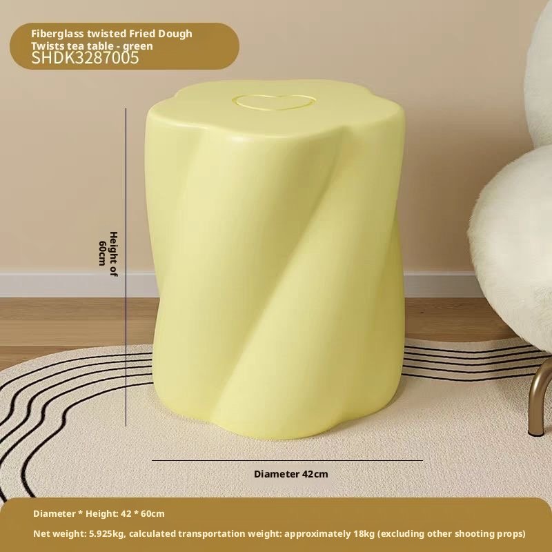 "Twist Hemp" Cotton Candy Side Table: A Cheerful Twist of Style & Function - Image 8