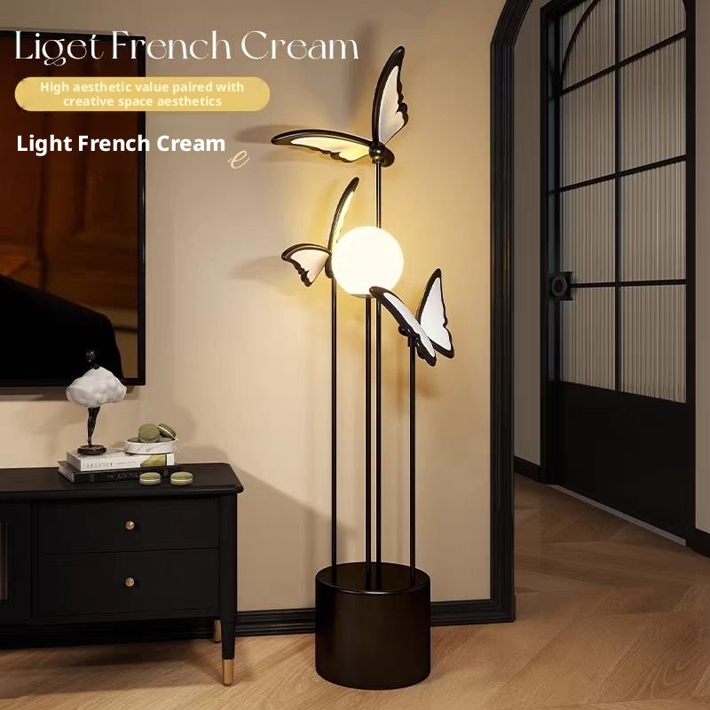 Butterfly Simple Floor Lamp: Elegant 3-Color Dimmable Lighting - Image 5