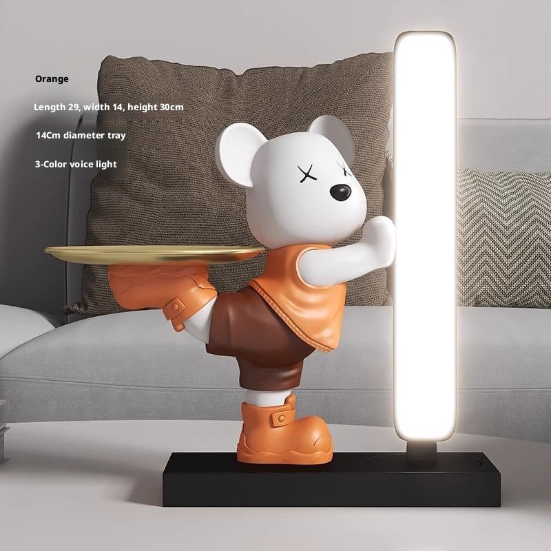 CHARMING BEAR WITH PLATE & LAMP - Image 7