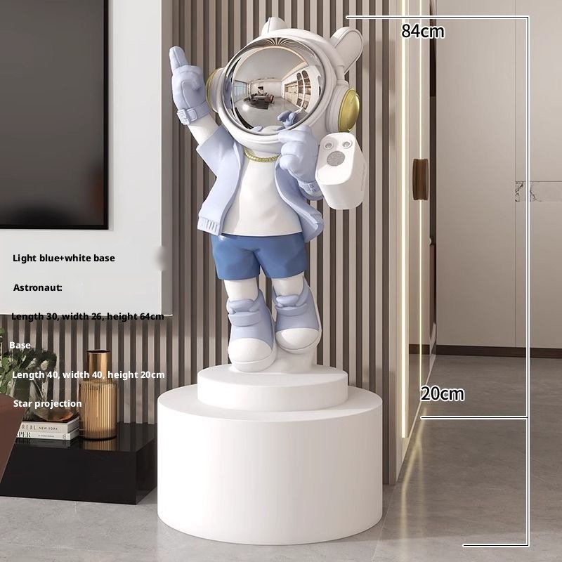STYLIZED ASTRONAUT SCULPTURE WITH STARRY SKY PROJECTION - Image 8