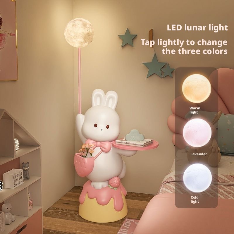 Sweet Rabbit Floor Side Table Lamp – Whimsical Lighting & Cute Decor - Image 3