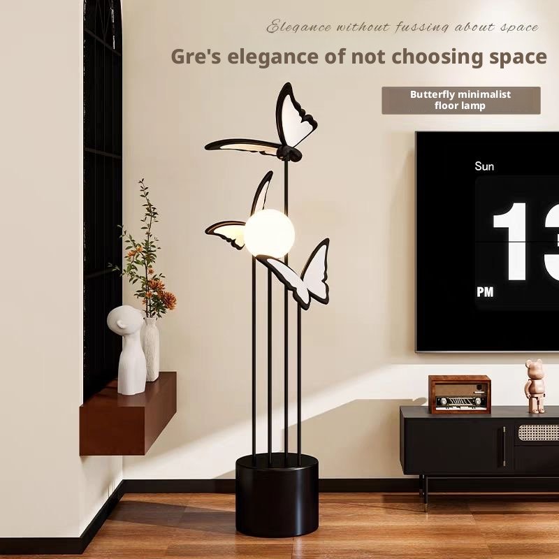 Butterfly Simple Floor Lamp: Elegant 3-Color Dimmable Lighting - Image 4