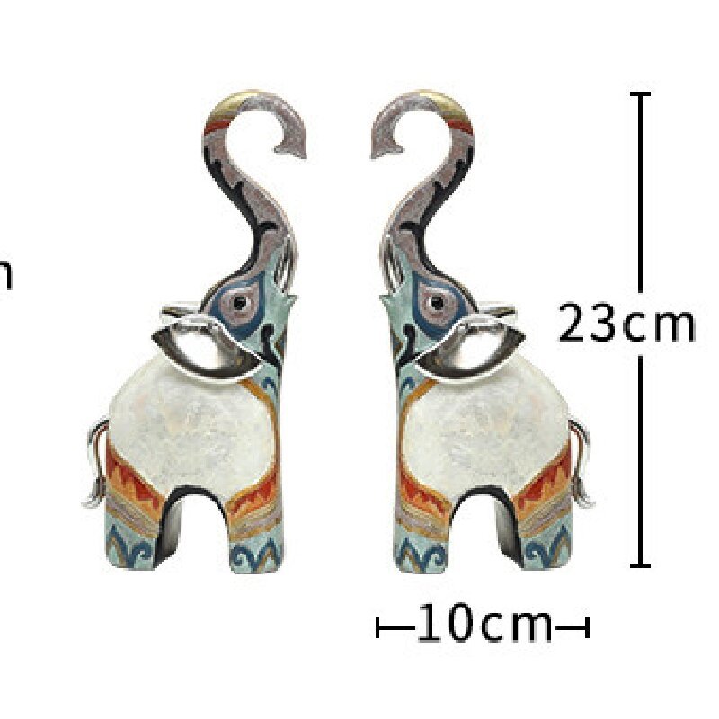 A PAIR OF LUXUTY SHELL ELEPHANT ORNAMENTS - Image 7