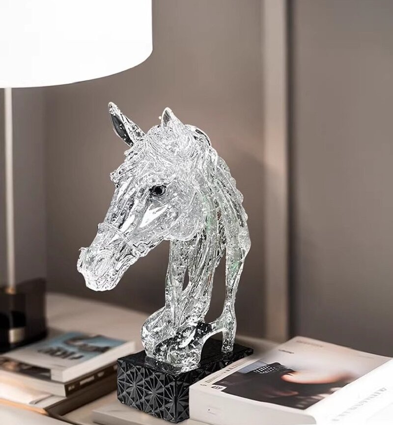 LUXURY ART HORSE CRYSTAL ORNAMENT - Image 3