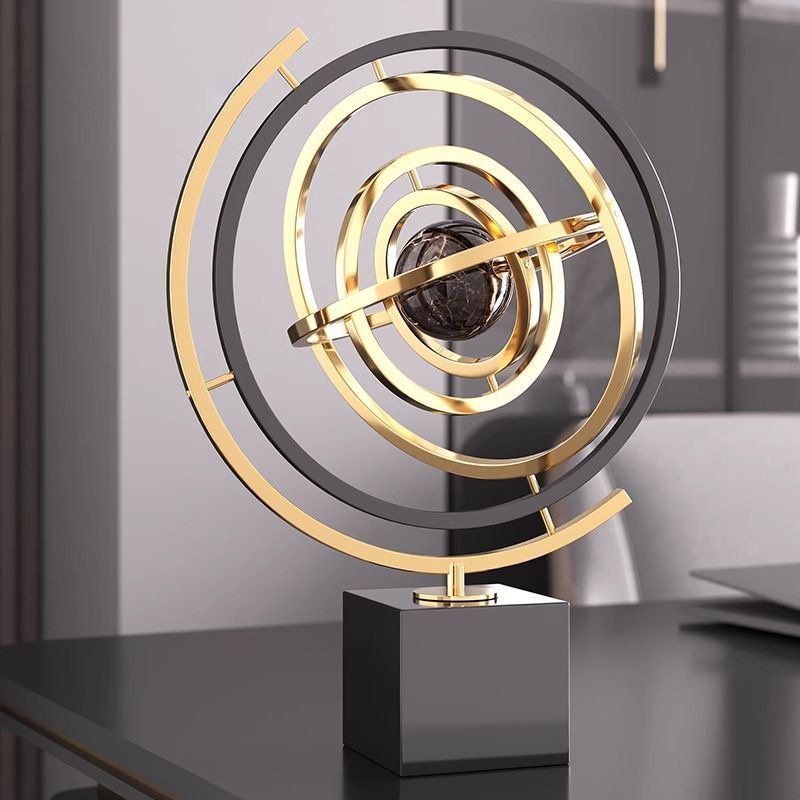 COMMON LUXUTY TELLURION GLOBE ORNAMENT WITH MARBLE BASE - Image 6