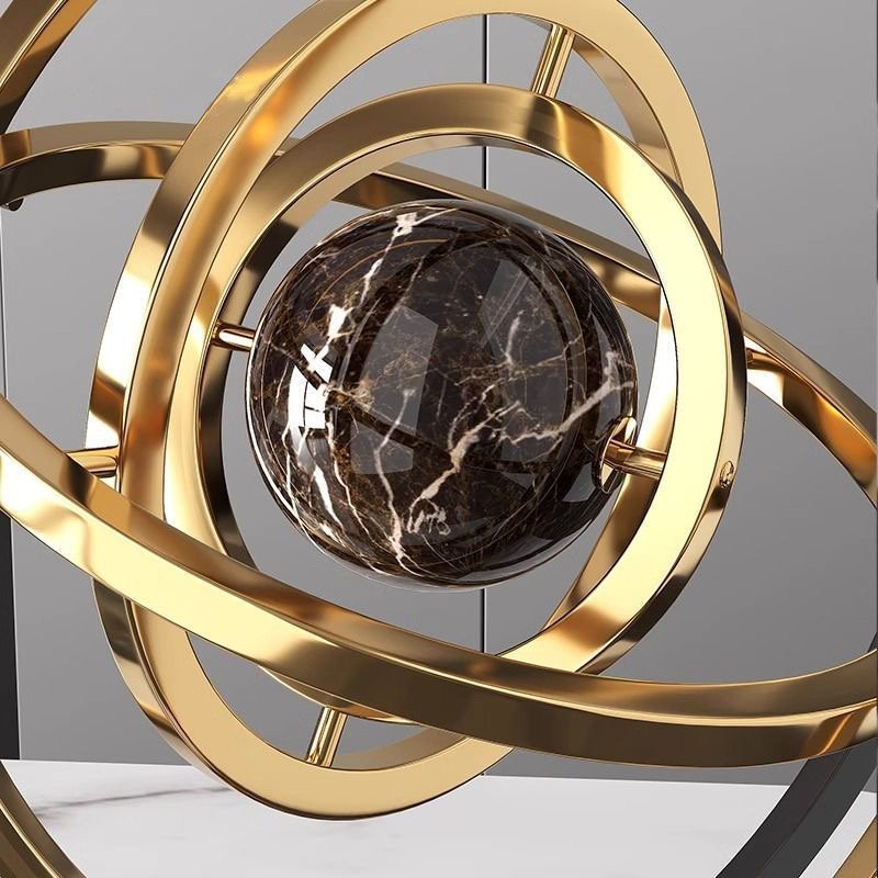 COMMON LUXUTY TELLURION GLOBE ORNAMENT WITH MARBLE BASE - Image 8