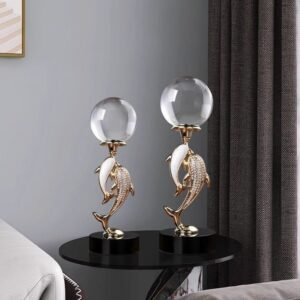 COMMON LUXURY DOLPHIN CRYSTAL BALL ORNAMENT
