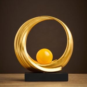 CRYSTAL BALL FLOW RING ORNAMENT