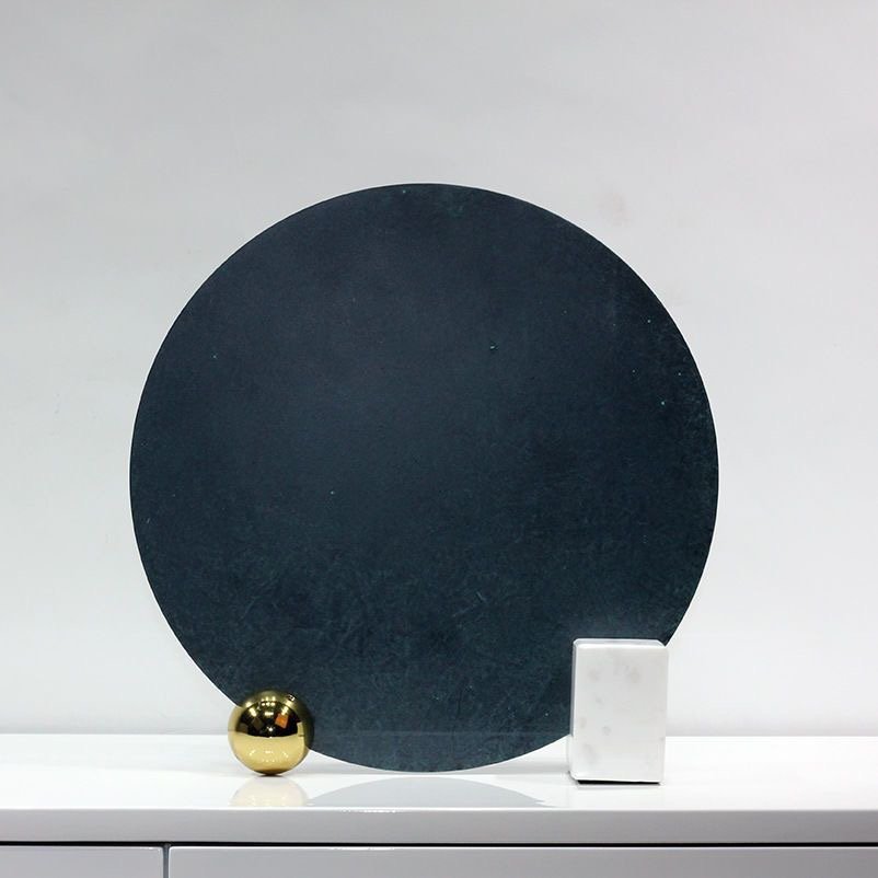 RUST-LIKE METAL ART ORNAMENT WITH MARBLE BASE - Image 4