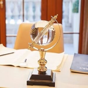 COMMON LUXURY CRYSTAL GLOBE DESKTOP ORNAMENT
