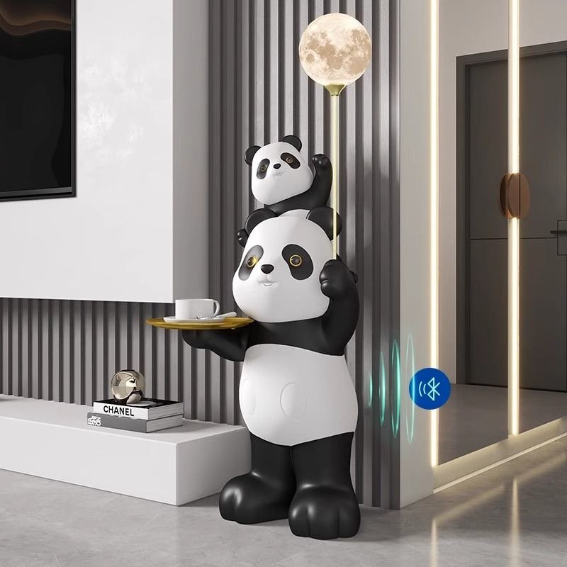 LIFE-SIZE PANDA SCULPTURE IN MODERN LIVING - Image 3