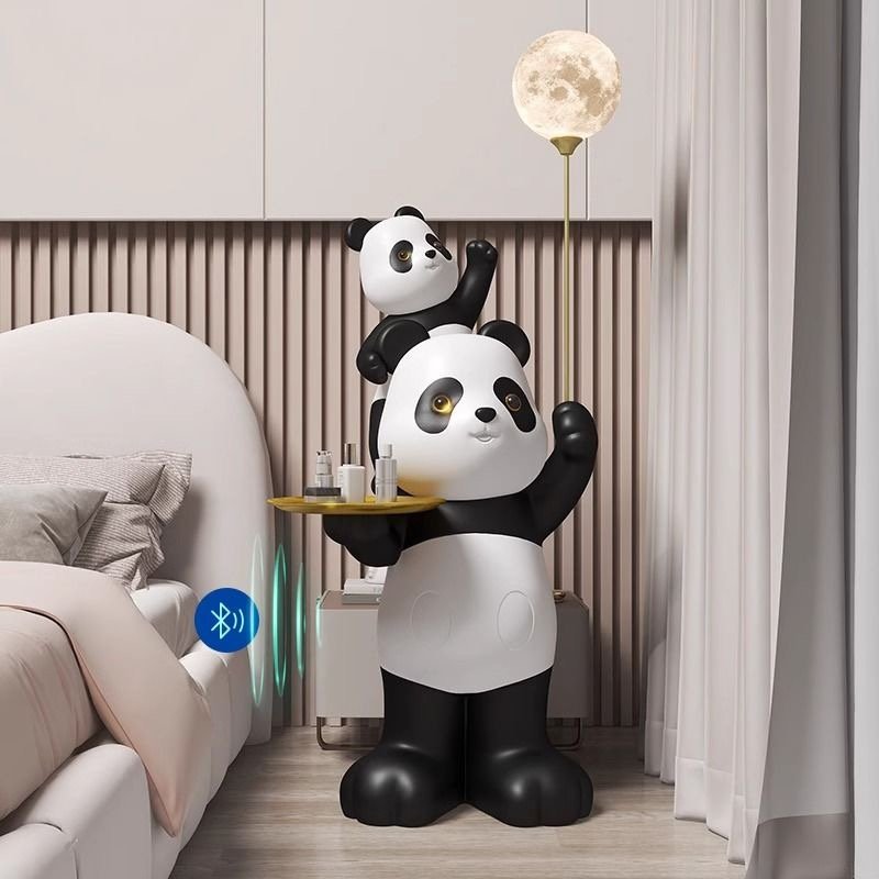 LIFE-SIZE PANDA SCULPTURE IN MODERN LIVING - Image 4