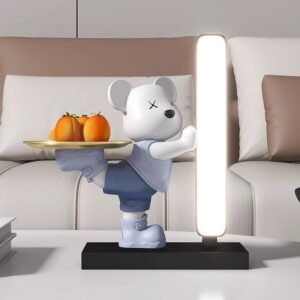 CHARMING BEAR WITH PLATE & LAMP