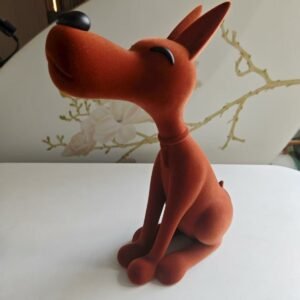 CHEERFUL RED DOG PLUSH TOY ORNAMENT