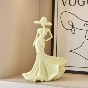 10”ELEGANT RESIN LADY FIGURINE