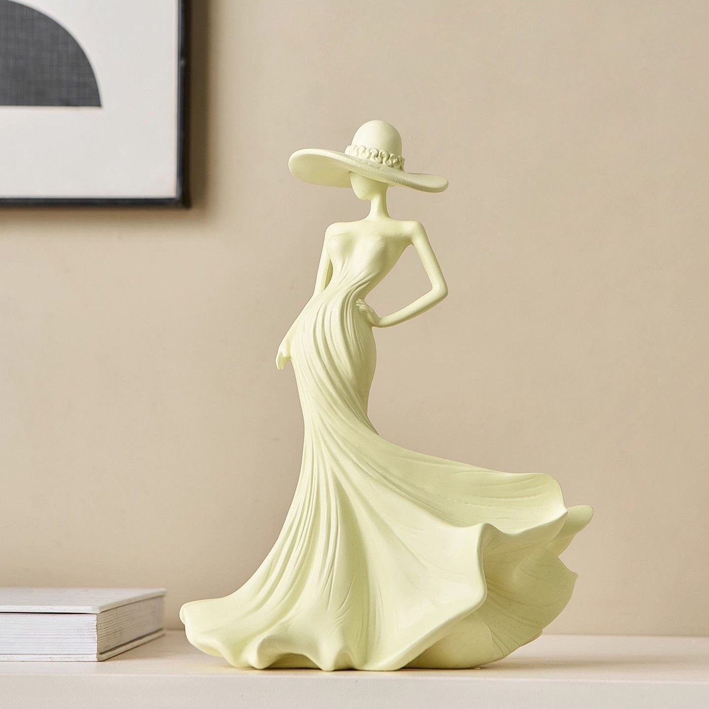 10”ELEGANT RESIN LADY FIGURINE - Image 5