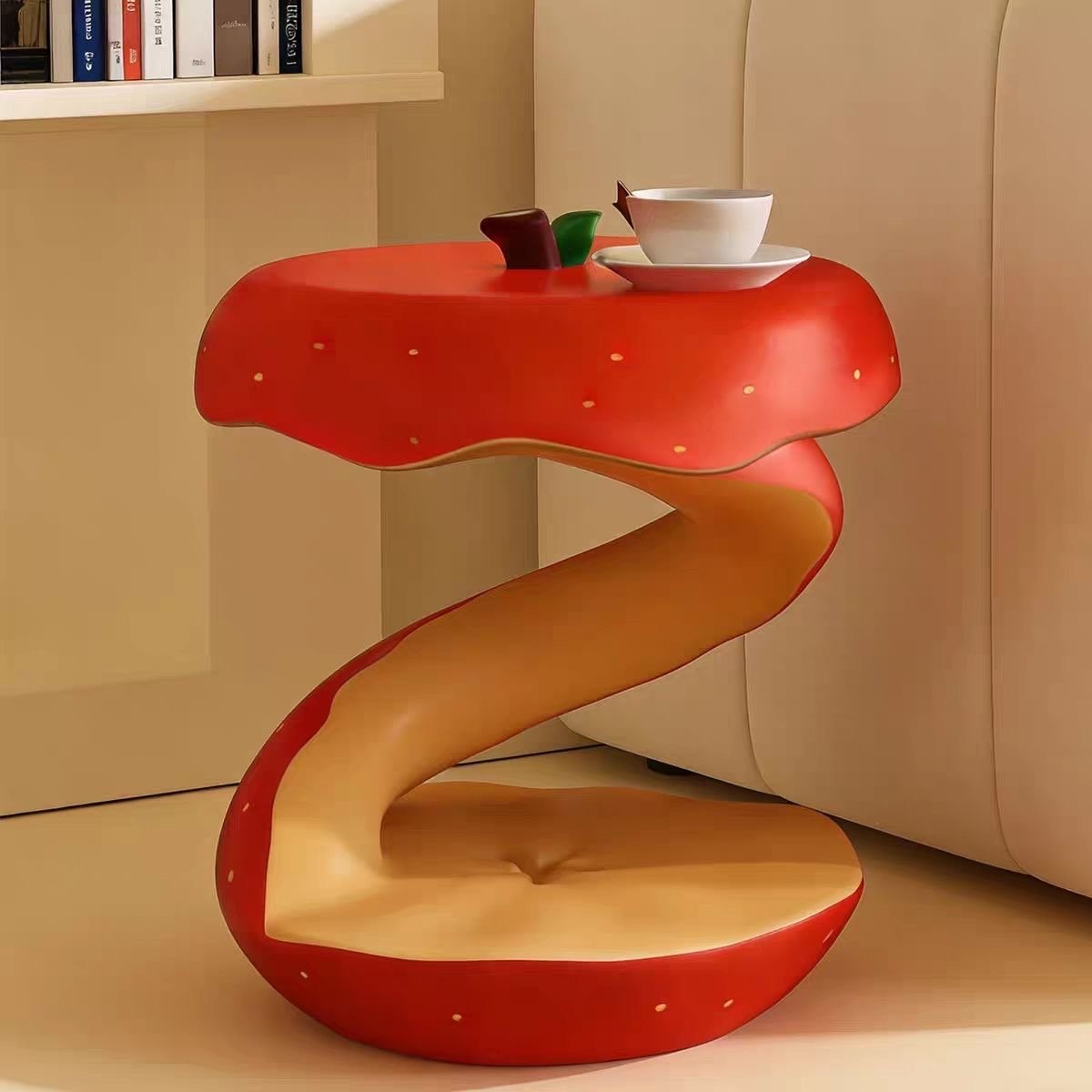Apple Core Side Table: Modern & Whimsical Home Accent - Image 5