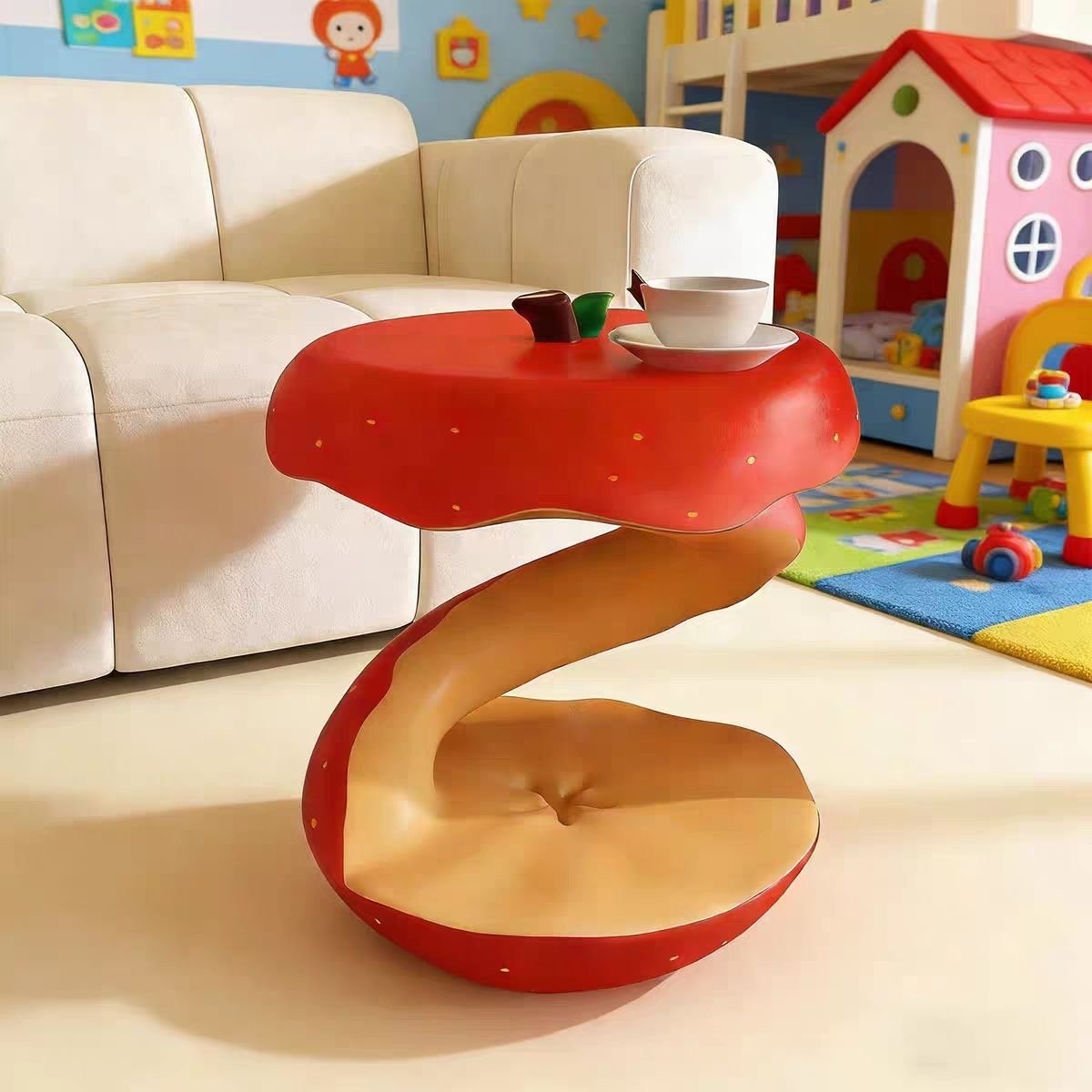 Apple Core Side Table: Modern & Whimsical Home Accent - Image 4