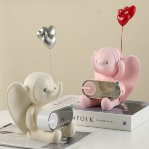 Adorable Elephant Wireless Bluetooth Speaker with Clock Display – Your Cute All-in-One Companion