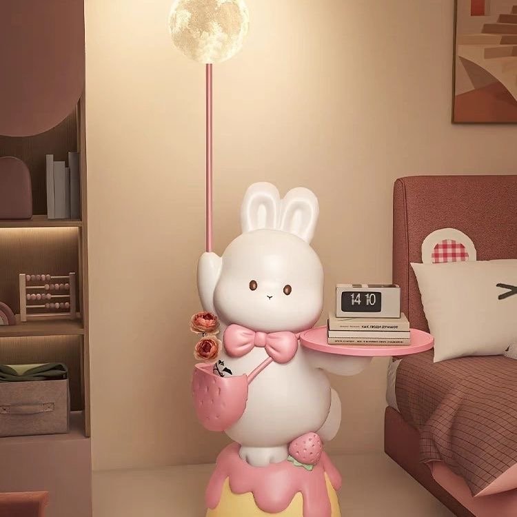 Sweet Rabbit Floor Side Table Lamp – Whimsical Lighting & Cute Decor - Image 4