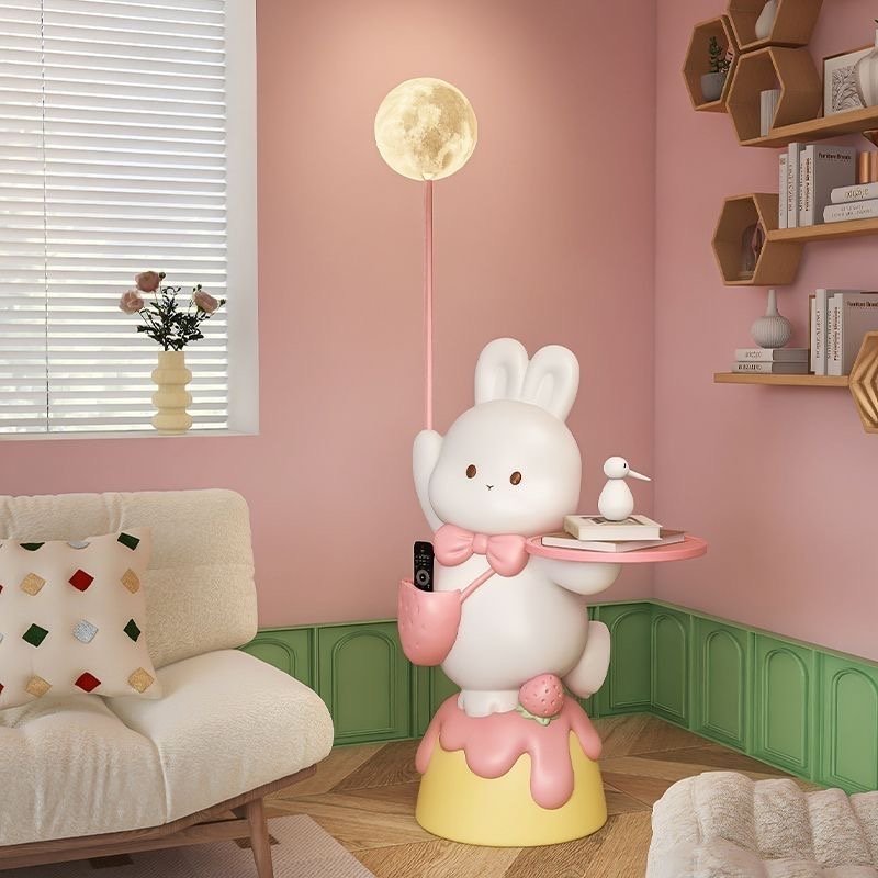Sweet Rabbit Floor Side Table Lamp – Whimsical Lighting & Cute Decor