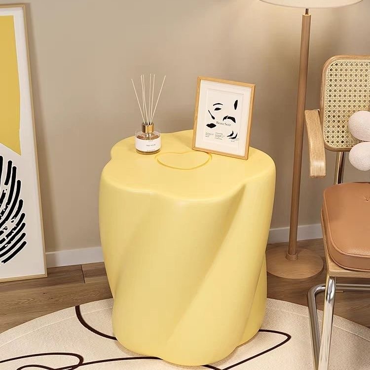 "Twist Hemp" Cotton Candy Side Table: A Cheerful Twist of Style & Function - Image 4