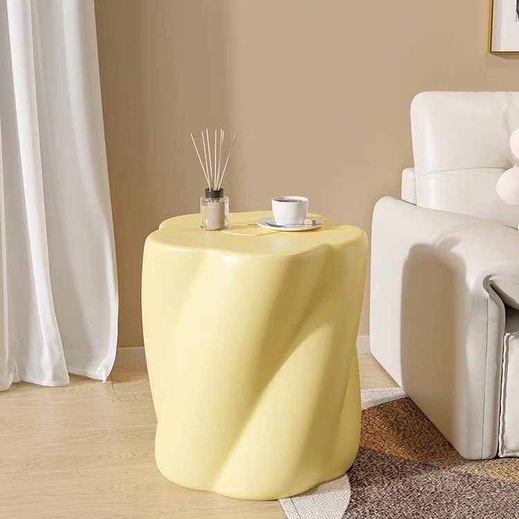 "Twist Hemp" Cotton Candy Side Table: A Cheerful Twist of Style & Function