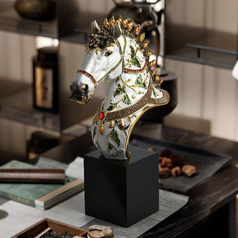 Enamel Horse Bust Ornament – Opulent & Vibrant Décor - Image 5