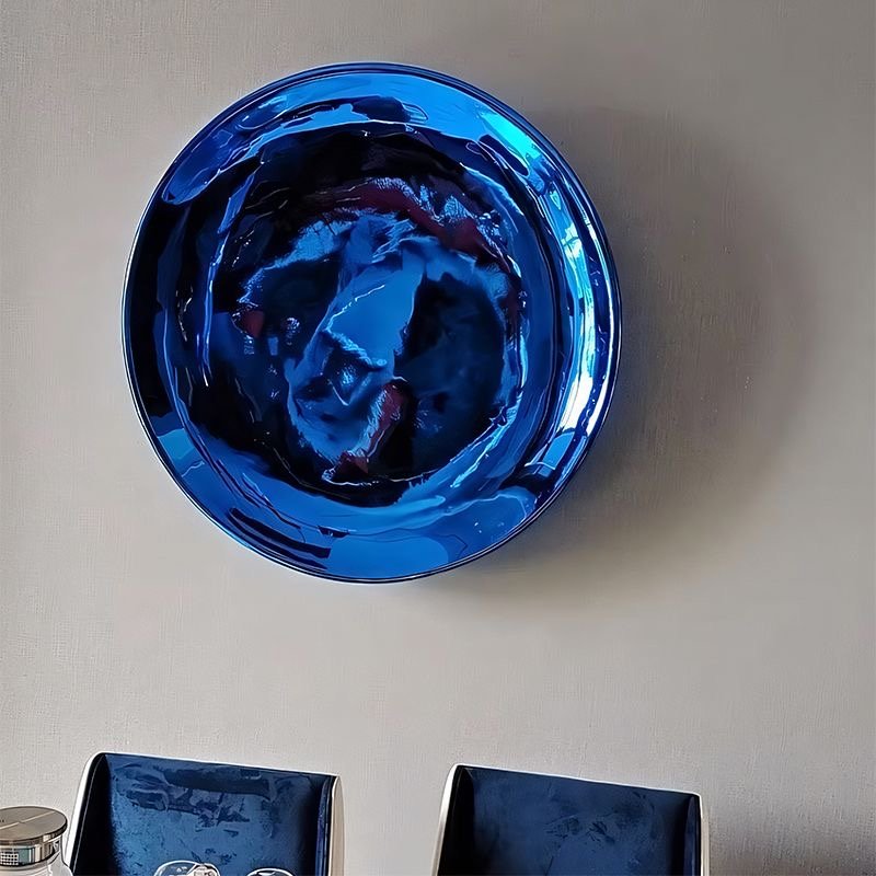 "Luminous Full Moon" Resin Round Wall Art: Modern Minimalist Statement - Image 10