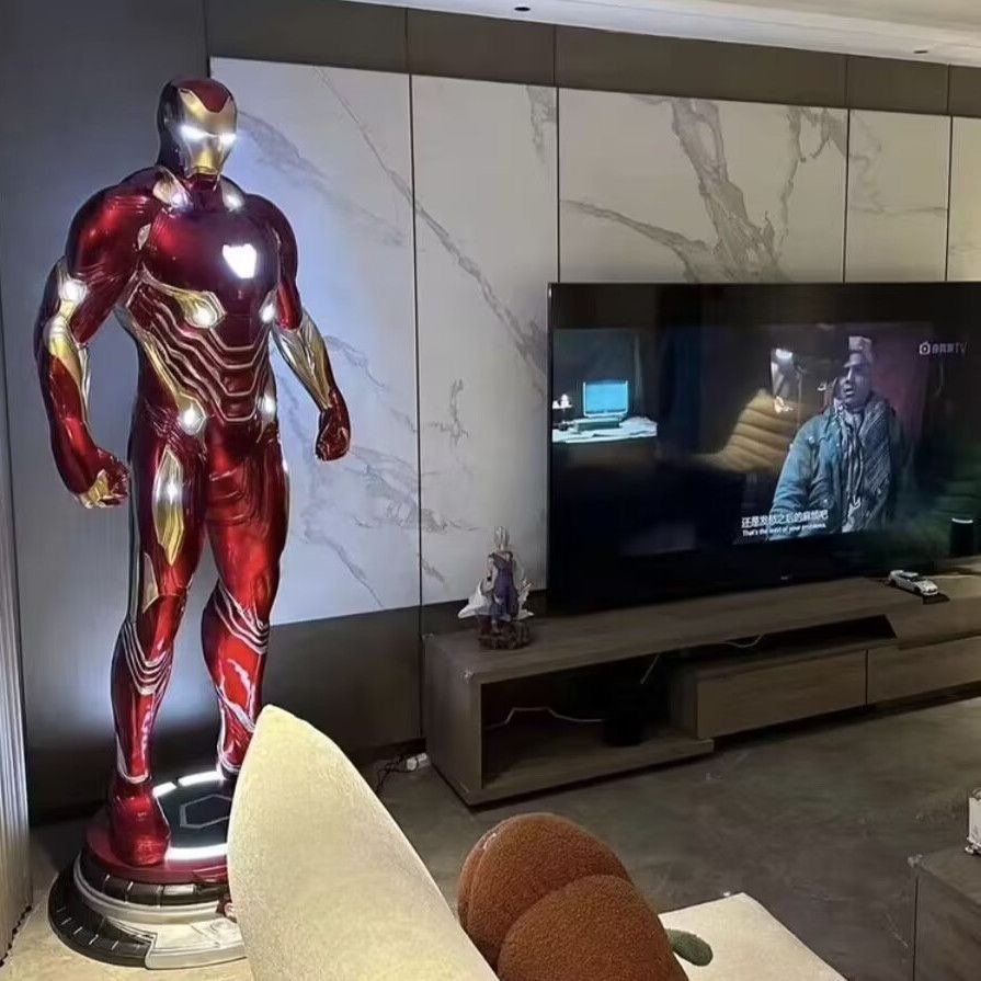Life-Size MK50 Iron Man Statue – Heroic Presence in Red & Gold - Image 5