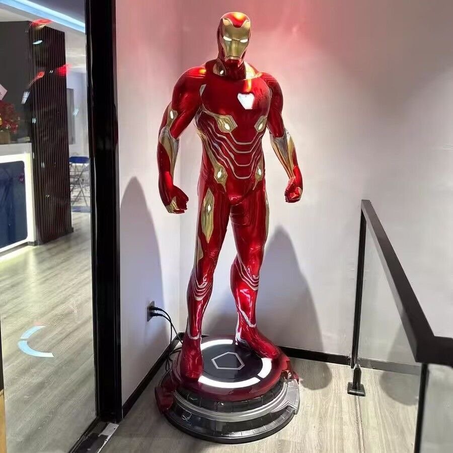 Life-Size MK50 Iron Man Statue – Heroic Presence in Red & Gold - Image 6