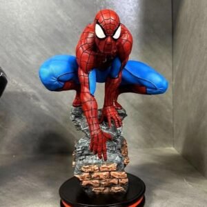 35 CM Marvel Spider-Man Collector's Statue – Crouching on Rocky Base