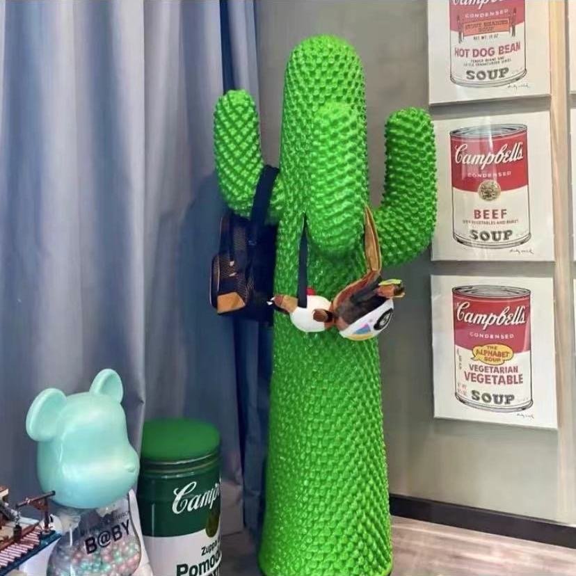 Cactus Coat Stand Decor with Pop Art Style