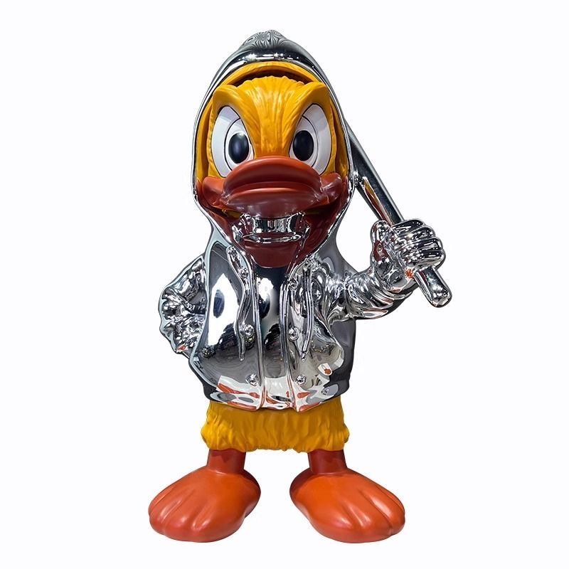 "Streetwise Duckie" – Chrome Urban Figurine - Image 5