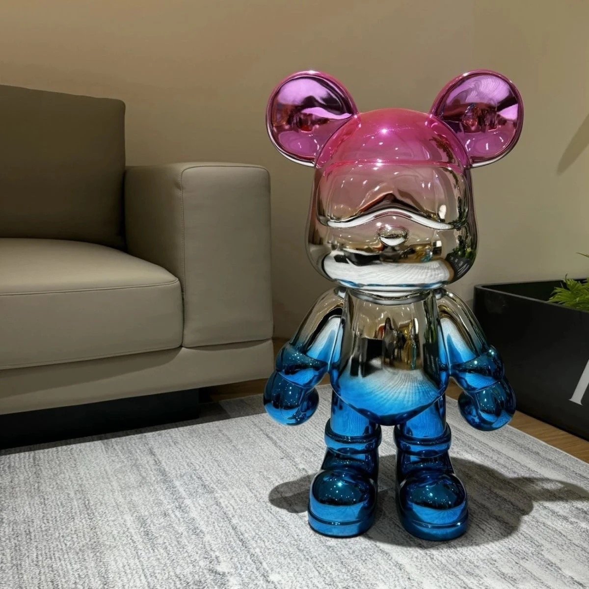 Bearbrick Large Scale Art Toy – Metallic Modern Collectible (Copy) - Image 4