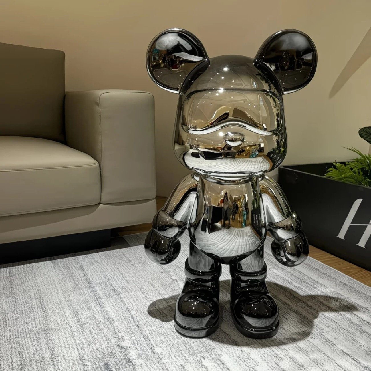 Bearbrick Large Scale Art Toy – Metallic Modern Collectible (Copy) - Image 6
