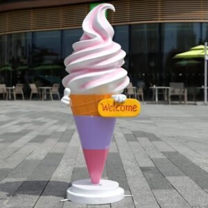 Giant Ice Cream Cone Custom Sculpture Sign
