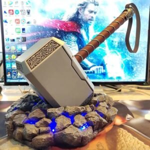43 CM Full-Metal Thor's Hammer Mjolnir with LED Resin Base