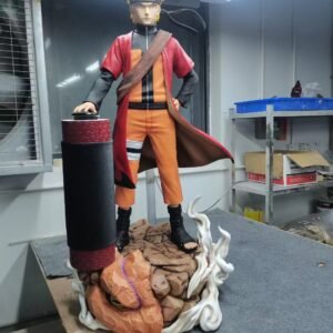 Custom 100 CM Tall Naruto Uzumaki Statue (with Red Cloak)